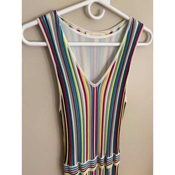 Etcetera Carnival Multi-Color Striped Sleeveless Knit Midi Dress Size XS - Picture 4 of 11